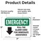 Signmission Pull The Alarm Cord For Immediate With Symbol, 7 in W x Rectangle, Vinyl Decal OS-2PACK-EM-D-57-L-10416 - alternate 5